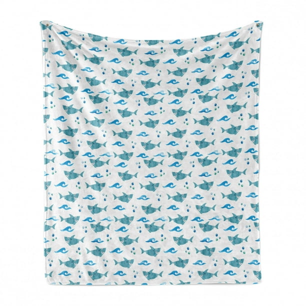 Flannel Fleece Blanket Full Size Blue Stripes Watercolor Dolphins Blanket,All-Season Plush Blanket for Couch Bed Travelling Camping Or Kids Adults 60X50 Flannel Fleece Blanket Full Size Blue Stripes Watercolor Dolphins Blanket,All-Season Plush Blanket for Couch Bed Travelling Camping Or Kids Adults 60X50